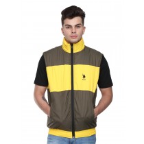 U.S.P.A Sleeveless Brown & Yellow Reversible Jacket