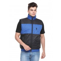 U.S.P.A Sleeveless Black & Royal Blue Reversible Jacket
