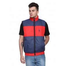 U.S. Polo Assn Sleeveless Red & Navy Blue Reversible Jacket