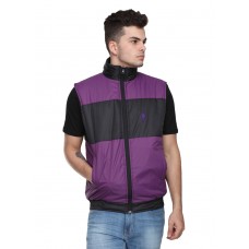 U.S.P.A Sleeveless Purple & Black Reversible Jacket
