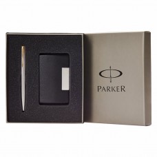 Parker Steel Roller Ball Pen With Card Holder