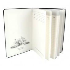 Note book pl script blk ruled A6