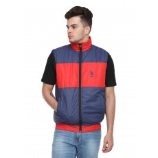 U.S.P.A Sleeveless Navy Blue & Red Reversible Jacket