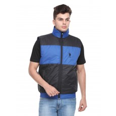 U.S.P.A Sleeveless Black & Royal Blue Reversible Jacket