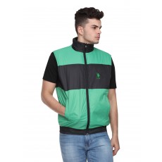 U.S.P.A Sleeveless Jade Green & Black Reversible Jacket