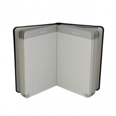 Note book pl script blk sqauare ruled A6