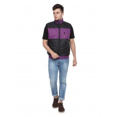 U.S.P.A Sleeveless Black & Purple Reversible Jacket