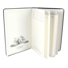 Note book pl script blk ruled A6