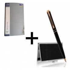 Combo pennline pen pl740 spica black Ball Pen + card holder